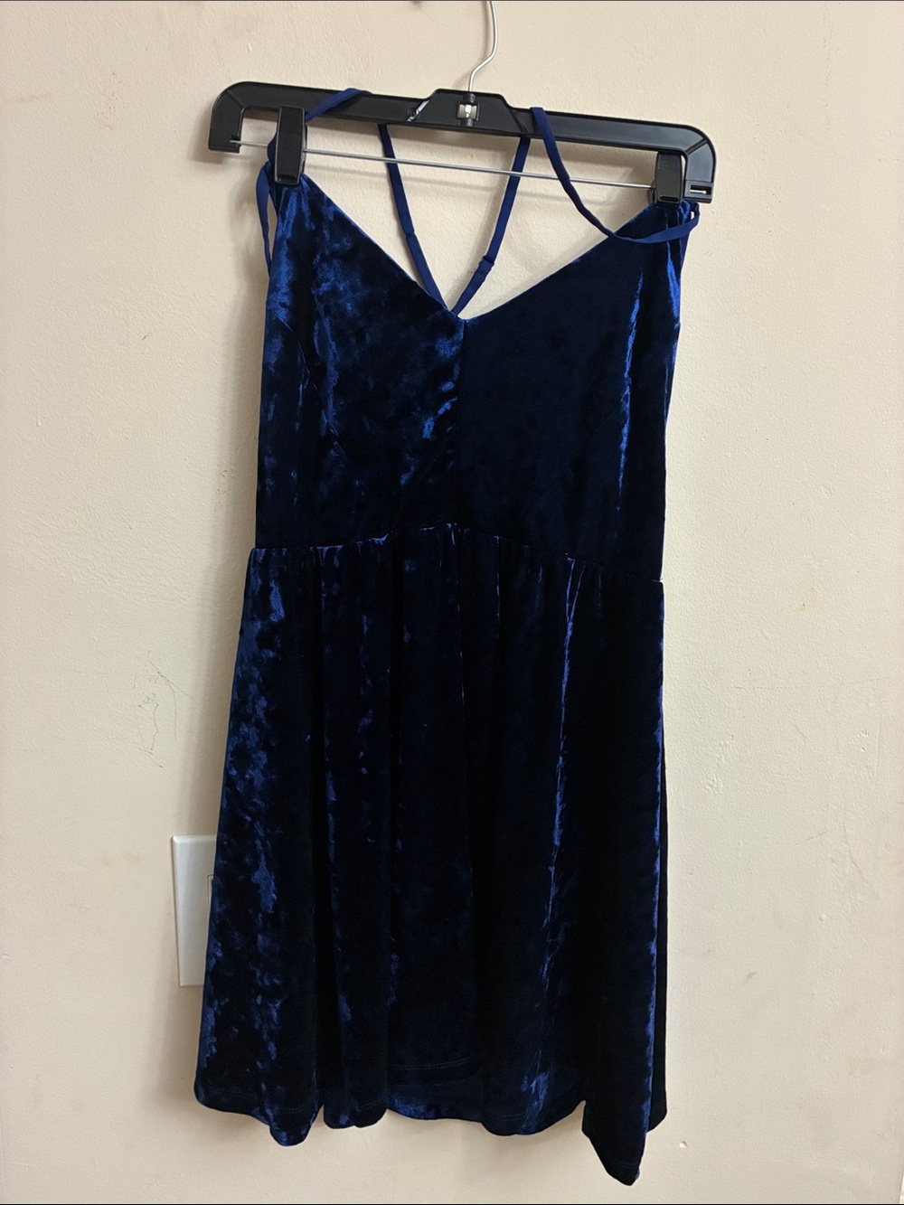 Forever 21 Velvet Mini Dress - Navy